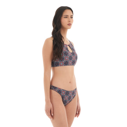 Traje de Baño Mujer Fondo de bikini Print Azul Haka Honu