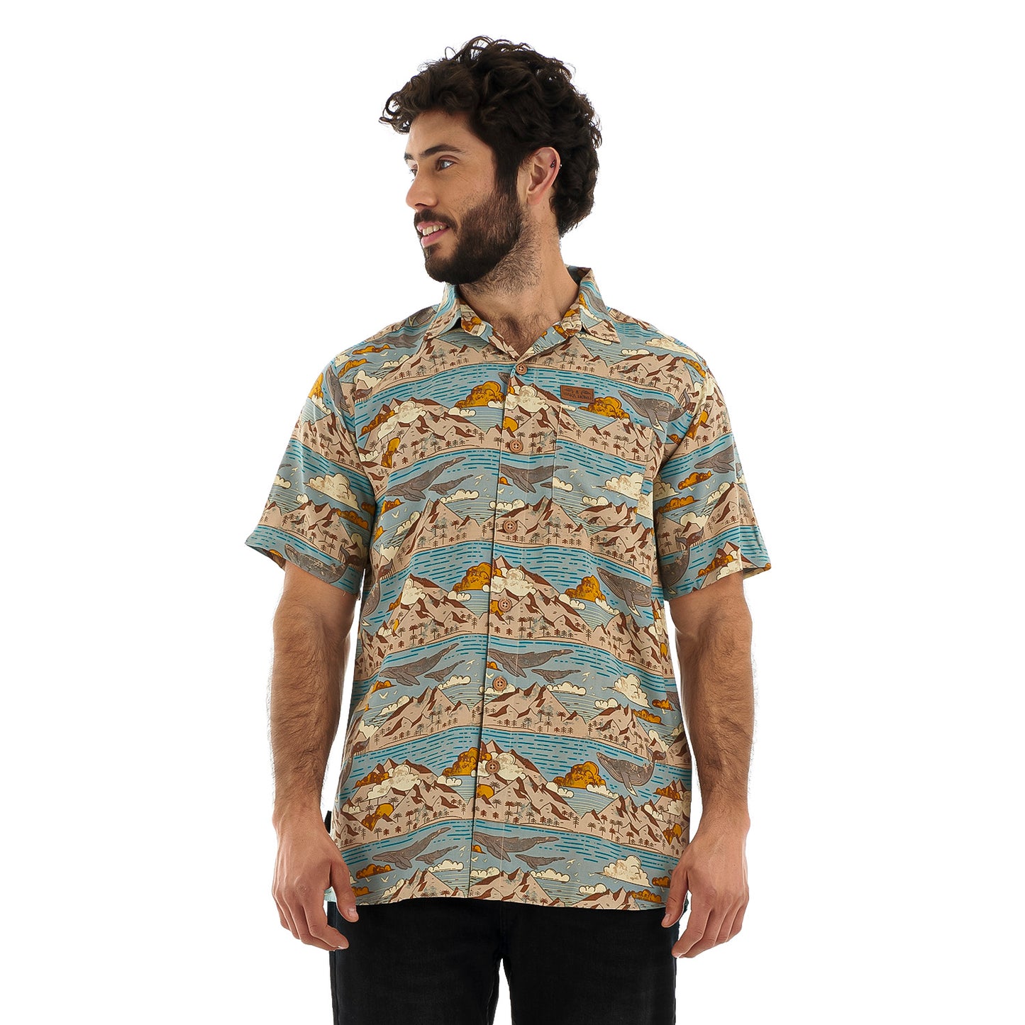 Camisa Hombre Anameizon Celeste Haka Honu