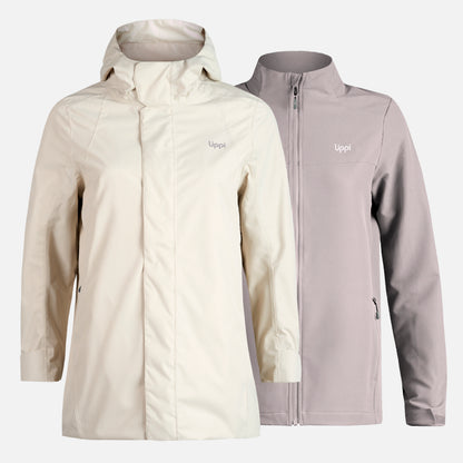 Chaqueta Mujer Smart Protect Fusion 3 Jacket Crema/Malva Lippi