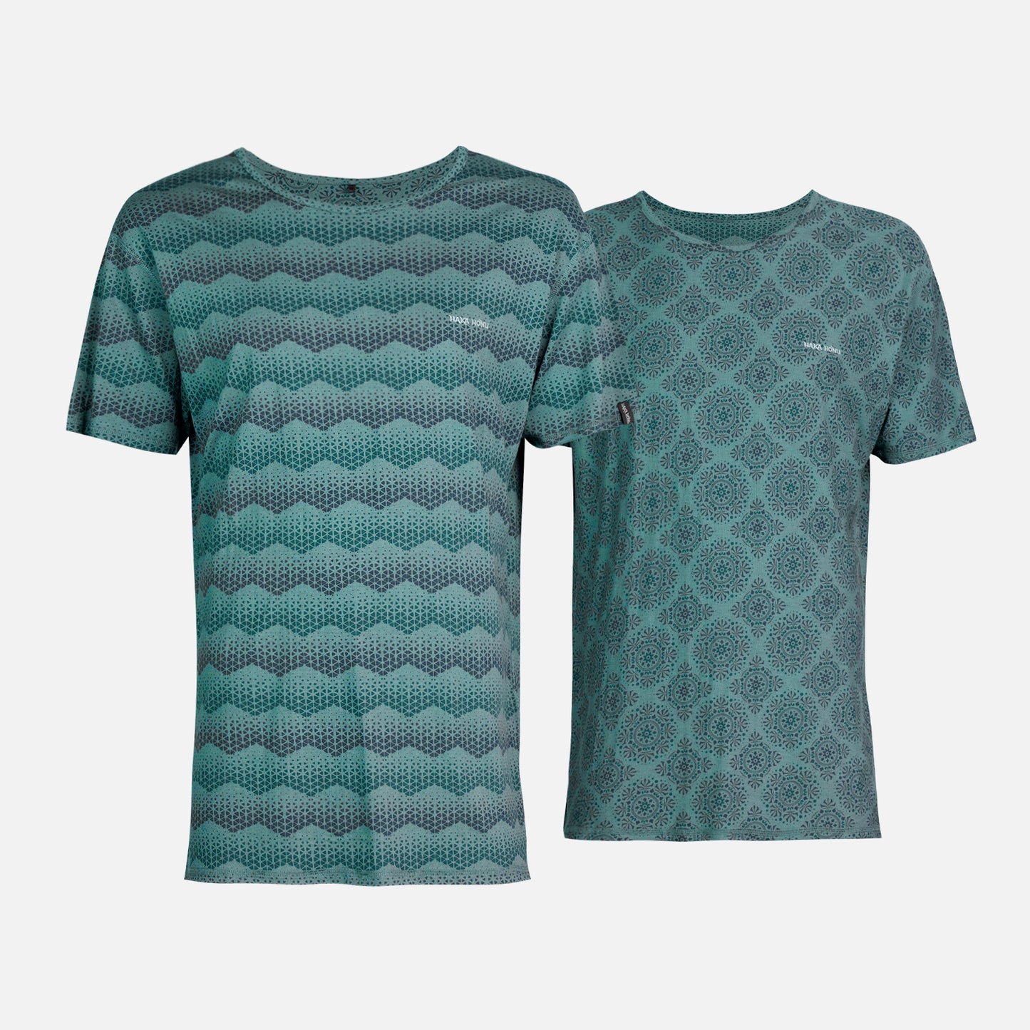 Polera Hombre Bi-Curioso Print Jade Haka Honu