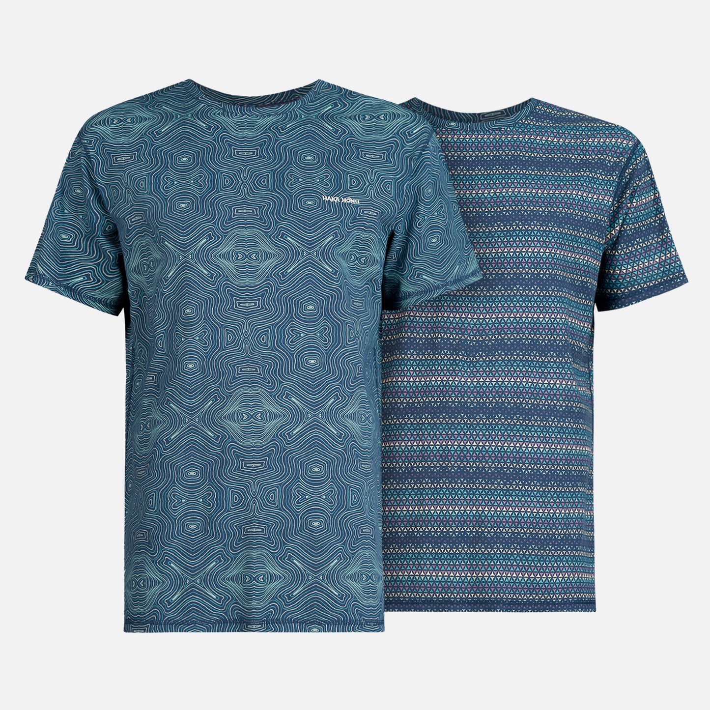 Polera Hombre Bi-Curioso Print Azul Piedra Haka Honu