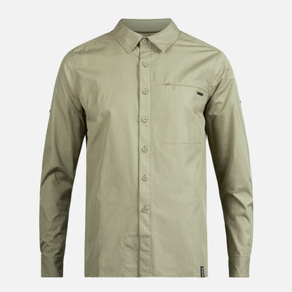 Camisa Hombre Alloy Long Sleeve Shirt Melange Verde Lippi