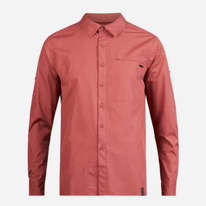 Camisa Hombre Alloy Long Sleeve Shirt Melange Terracota Lippi