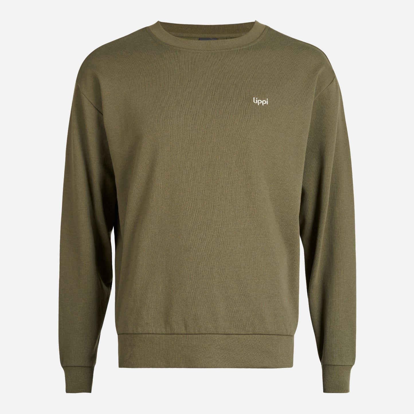 Poleron Hombre Insigne Crewneck Sweatshirt Back Print Verde Militar Lippi