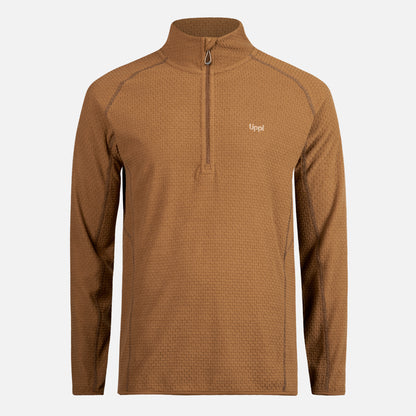 Poleron Hombre Jacaranda Nano-F 1/4 Zip Mostaza Lippi