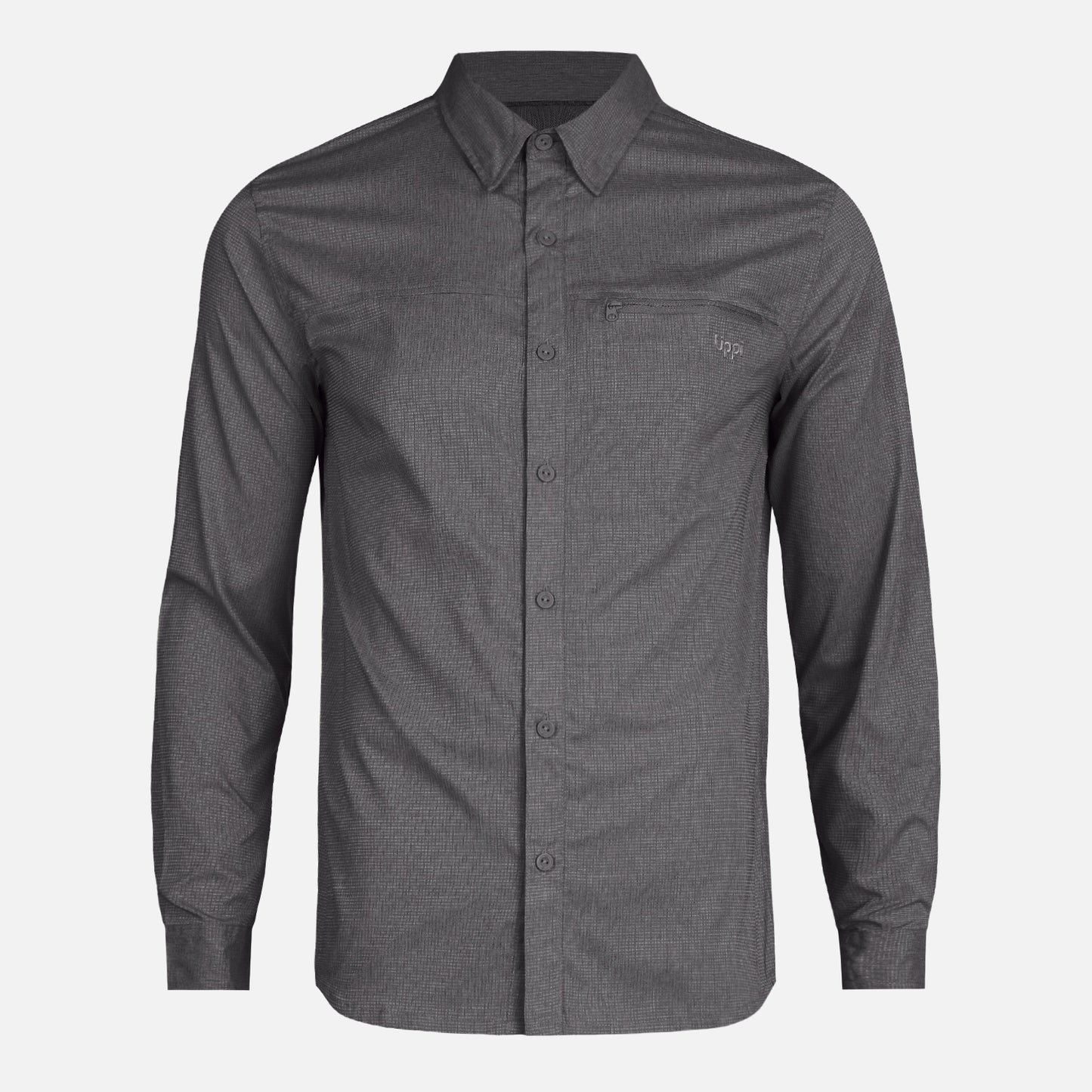 Camisa Hombre Rosselot Long Sleeve Q-Dry Shirt Gris Oscuro Lippi