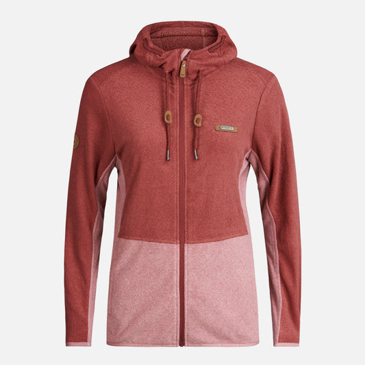 Poleron Mujer Stripes Nano-F Full Zip Hoody Ladrillo Lippi