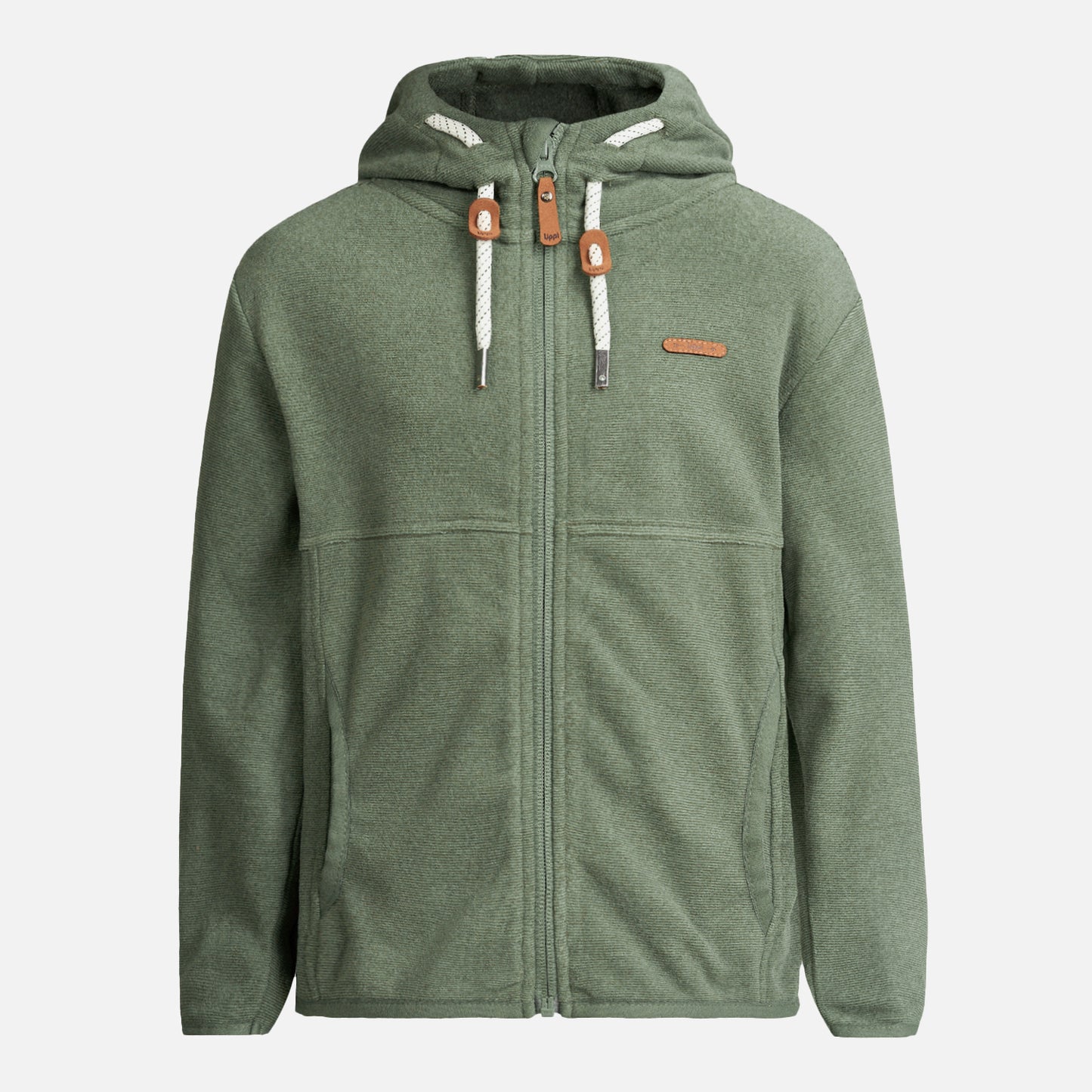 Poleron Niña Stripes Nano-F Full Zip Hoody Verde Botella Lippi