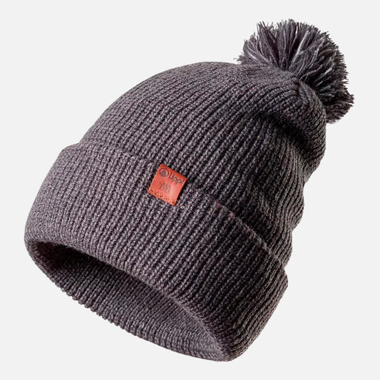 Gorro Fly Line Pom Blend-Pro Beanie Gris Oscuro Lippi