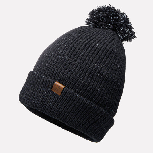 Gorro Hombre Fly Line Pom Blend-Pro Beanie Negro Lippi