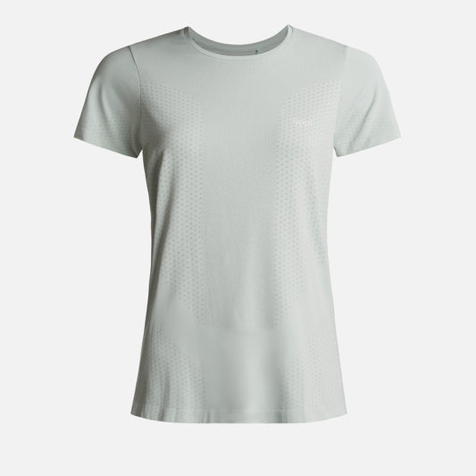 Polera Mujer  4 Run Seamless Trail Short Sleeve T-Shirt Celeste Lippi