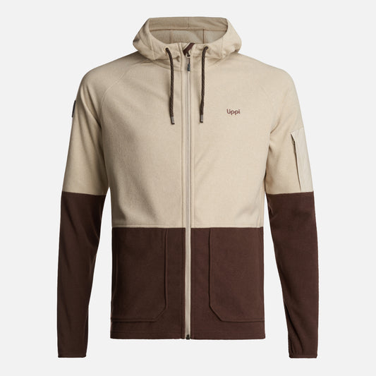 Poleron Hombre Stripes Nano-F Full Zip Hoody Crema Lippi