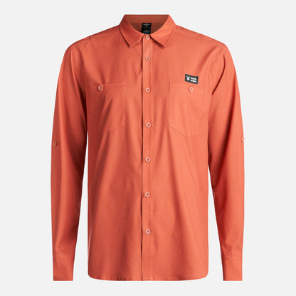 Camisa Hombre Cumbre Manga Larga Terracota Haka Honu