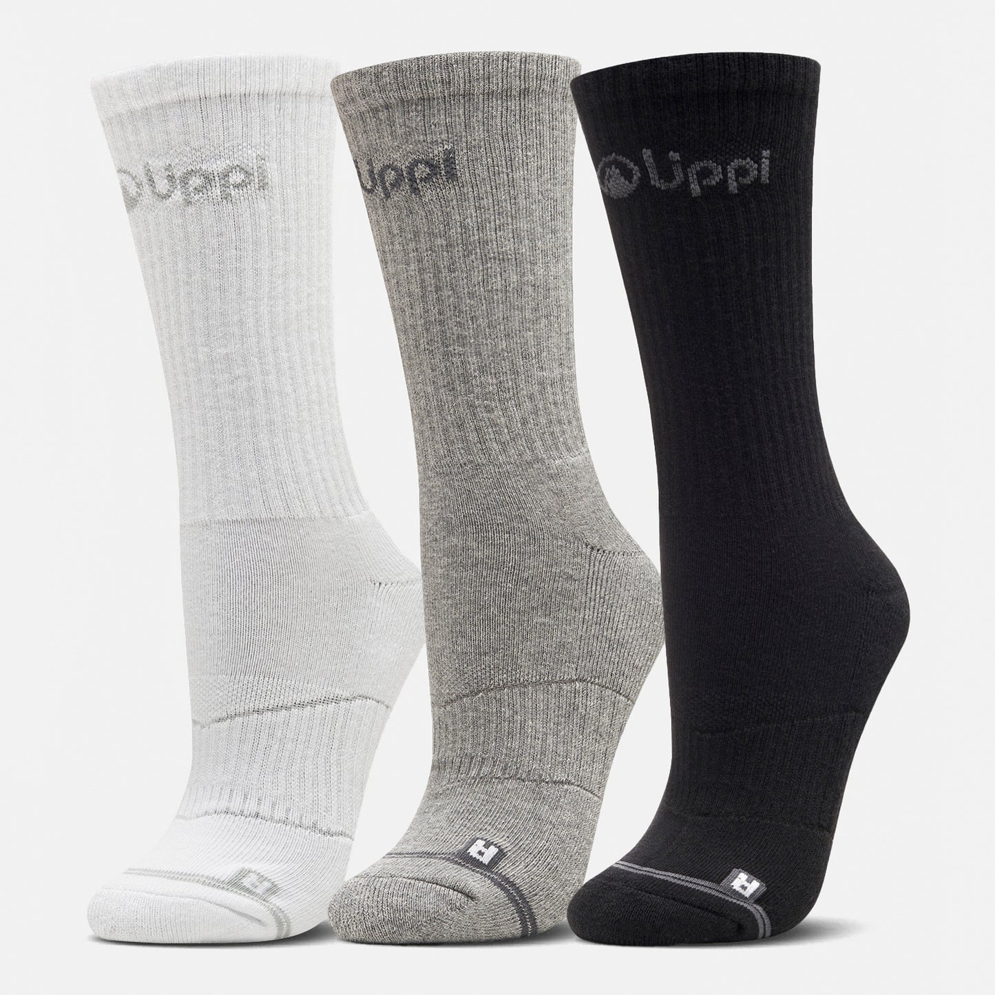 Calcetines Unisex Logo Lippi Pack Long Negro/Blanco/Gris Lippi