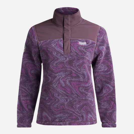 Chaqueta Mujer Glaciar Sherpa Pro 14 Zip Jacket Print Morado Lippi