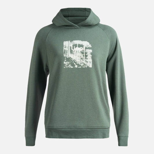 Poleron Mujer Insigne Hoody Sweatshirt Front Print Verde Musgo Lippi