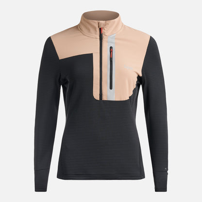 Poleron Mujer Karova Nano F 1/4 Zip Negro Lippi