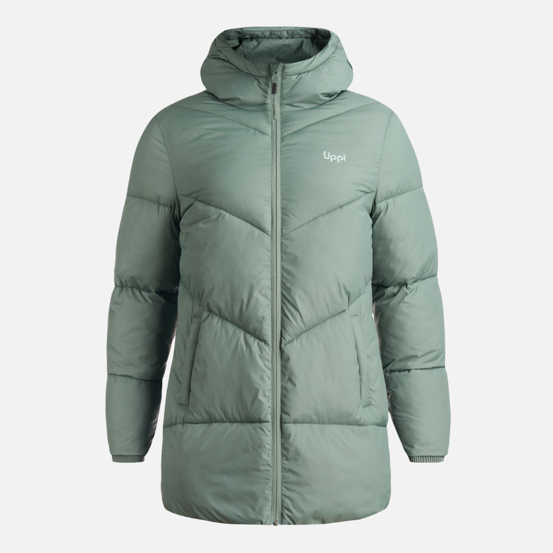 Chaqueta Mujer Long Line Steam Pro Hoody Jacket Verde Musgo Lippi