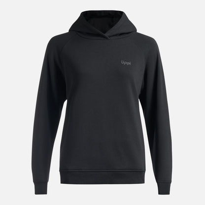 Poleron Mujer Ulmo Hoody Sweatshirt Negro Lippi