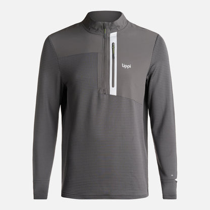 Poleron Hombre Karova Nano F 1/4 Zip Grafito Lippi