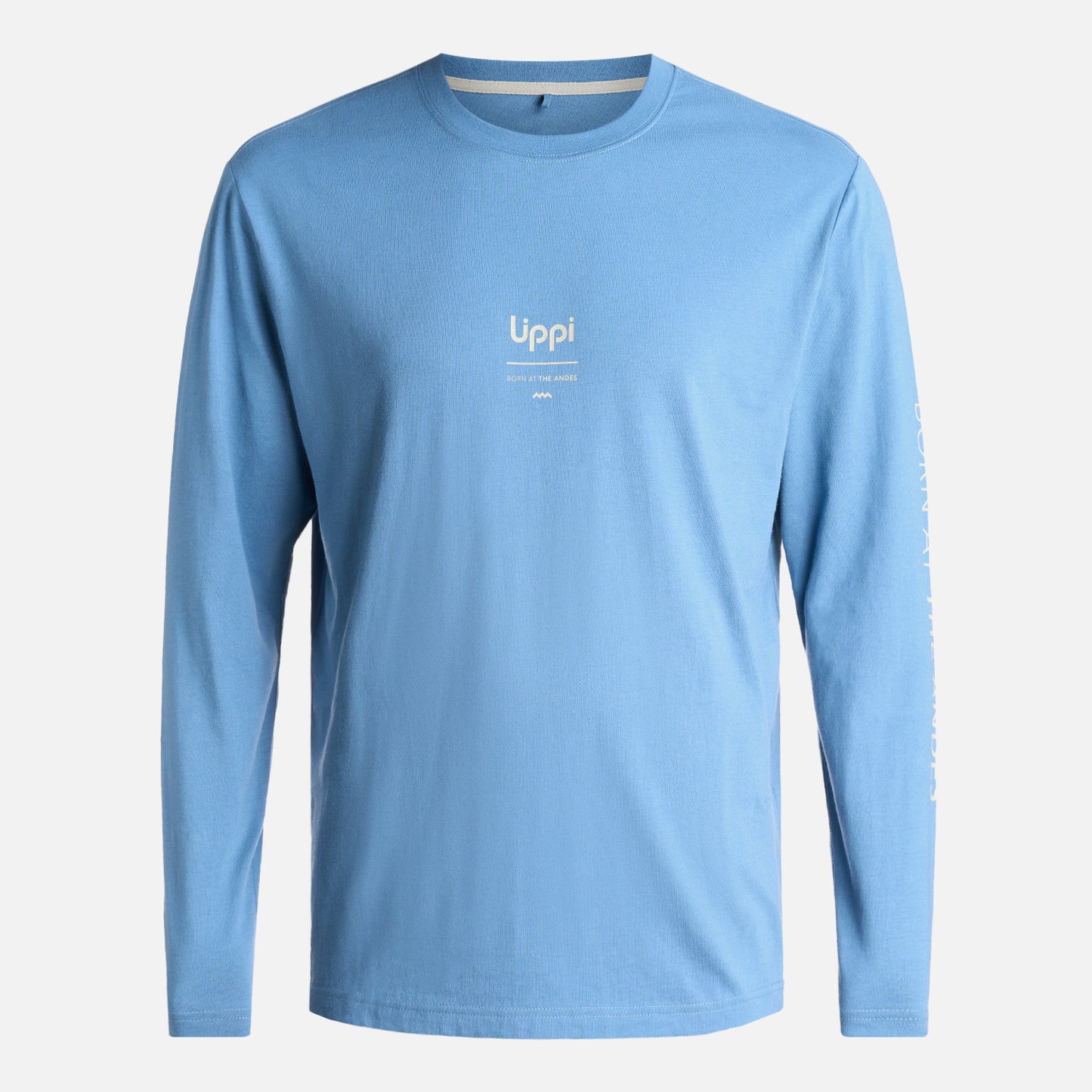 Polera Hombre Logo Lippi Long Sleeve T-Shirt Azul Grisaceo Lippi