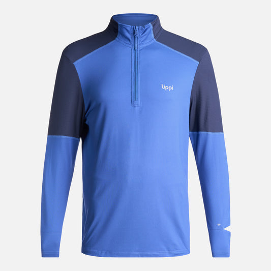 Poleron Hombre Puerto Trucco 14 Zip Azul Lippi