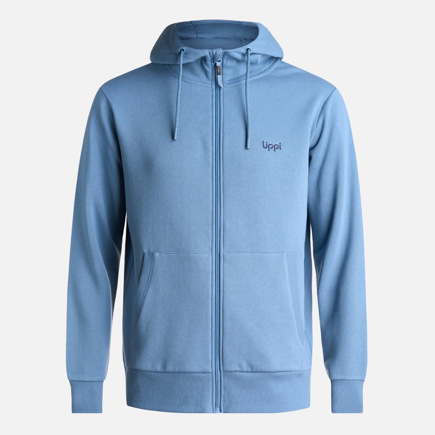 Poleron Hombre Ulmo Full Zip Hoody Sweatshirt Azul Grisaceo Lippi