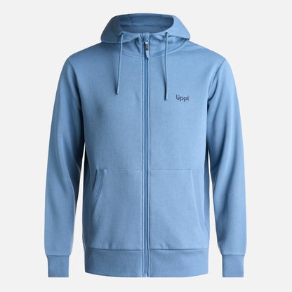 Poleron Hombre Ulmo Full Zip Hoody Sweatshirt Azul Grisaceo Lippi