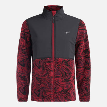 Chaqueta Hombre Glaciar Sherpa-Pro Jacket Print Burdeo Lippi