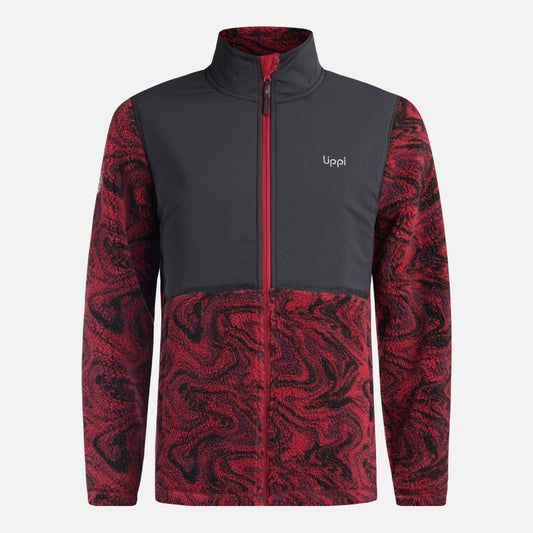 Chaqueta Hombre Glaciar Sherpa-Pro Jacket Print Burdeo Lippi