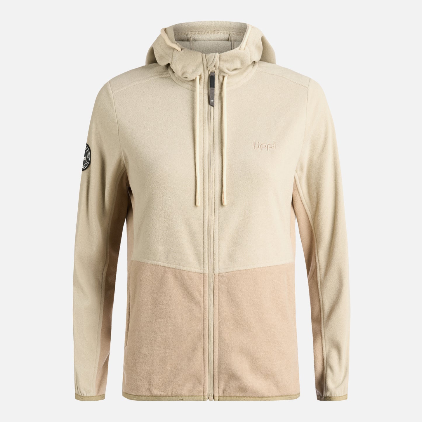 Polerón Mujer Stripes Nano-F Full Zip Hoody Beige Lippi