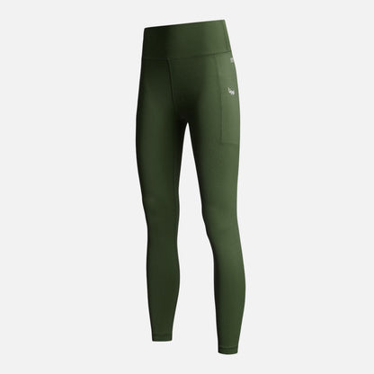 Calza Teen Girl In-Action Sport Leggings Verde Militar Lippi