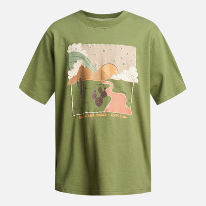 Polera Niño Desert Oversize T-Shirt Verde Lippi