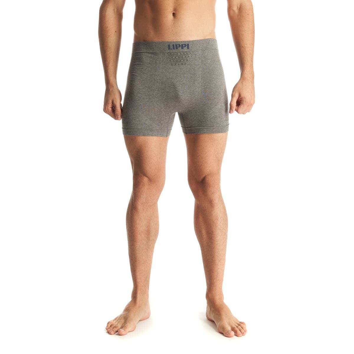 Ropa Interior Hombre Pack Skintec Seamless Boxer Gris Medio y Azul Marino Lippi