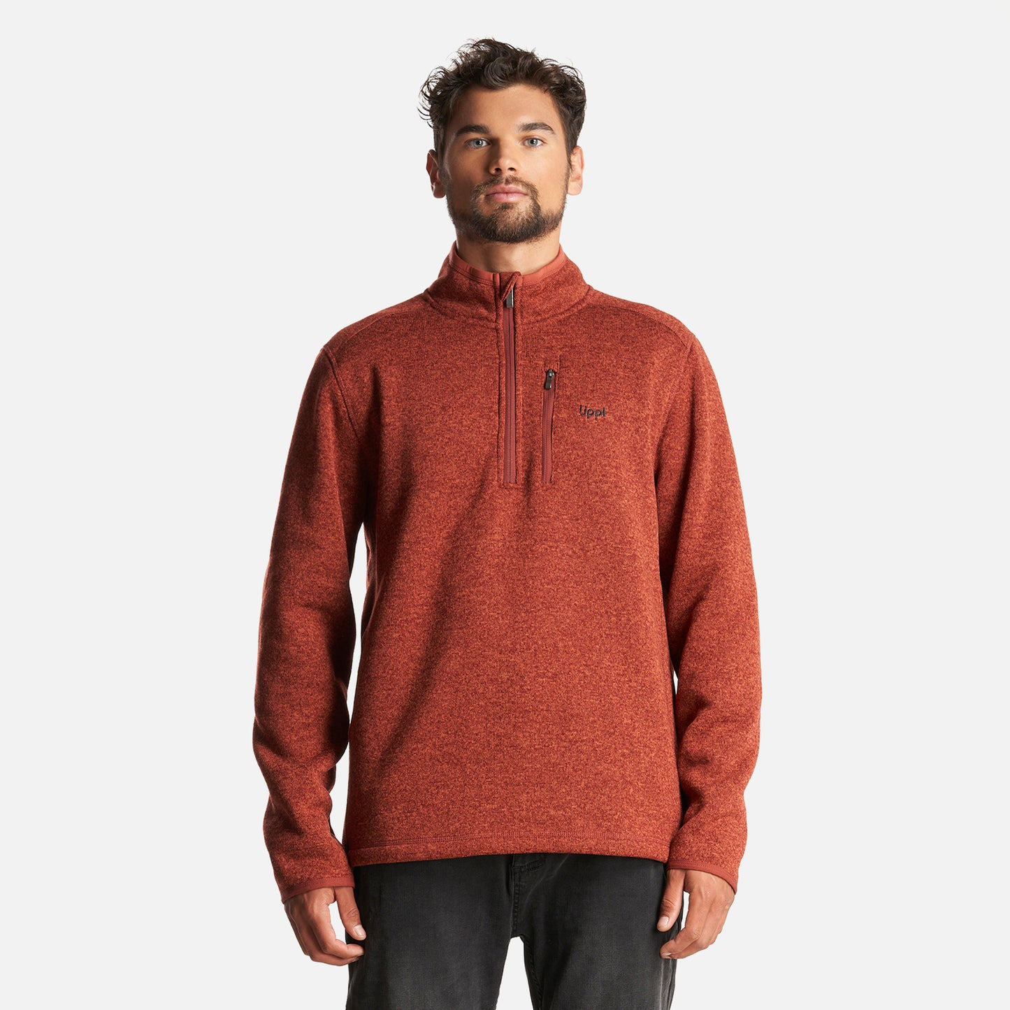 Poleron Hombre Coronado Therm-Pro Pullover Melange Vino Lippi