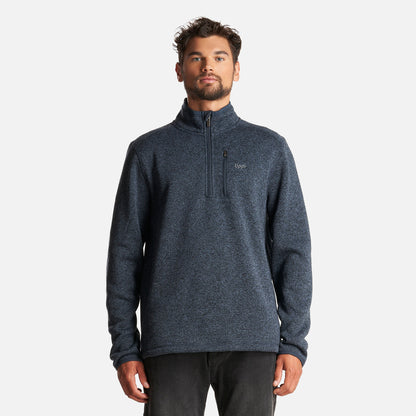 Poleron Hombre Coronado Therm-Pro Pullover Melange Azul Marino Lippi