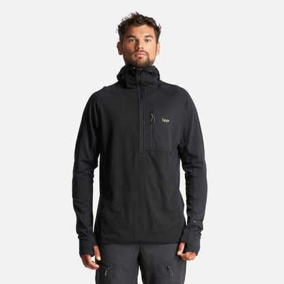 Poleron Hombre Jacaranda Mountain Nano-F 1/4 Zip Hoody Negro Lippi