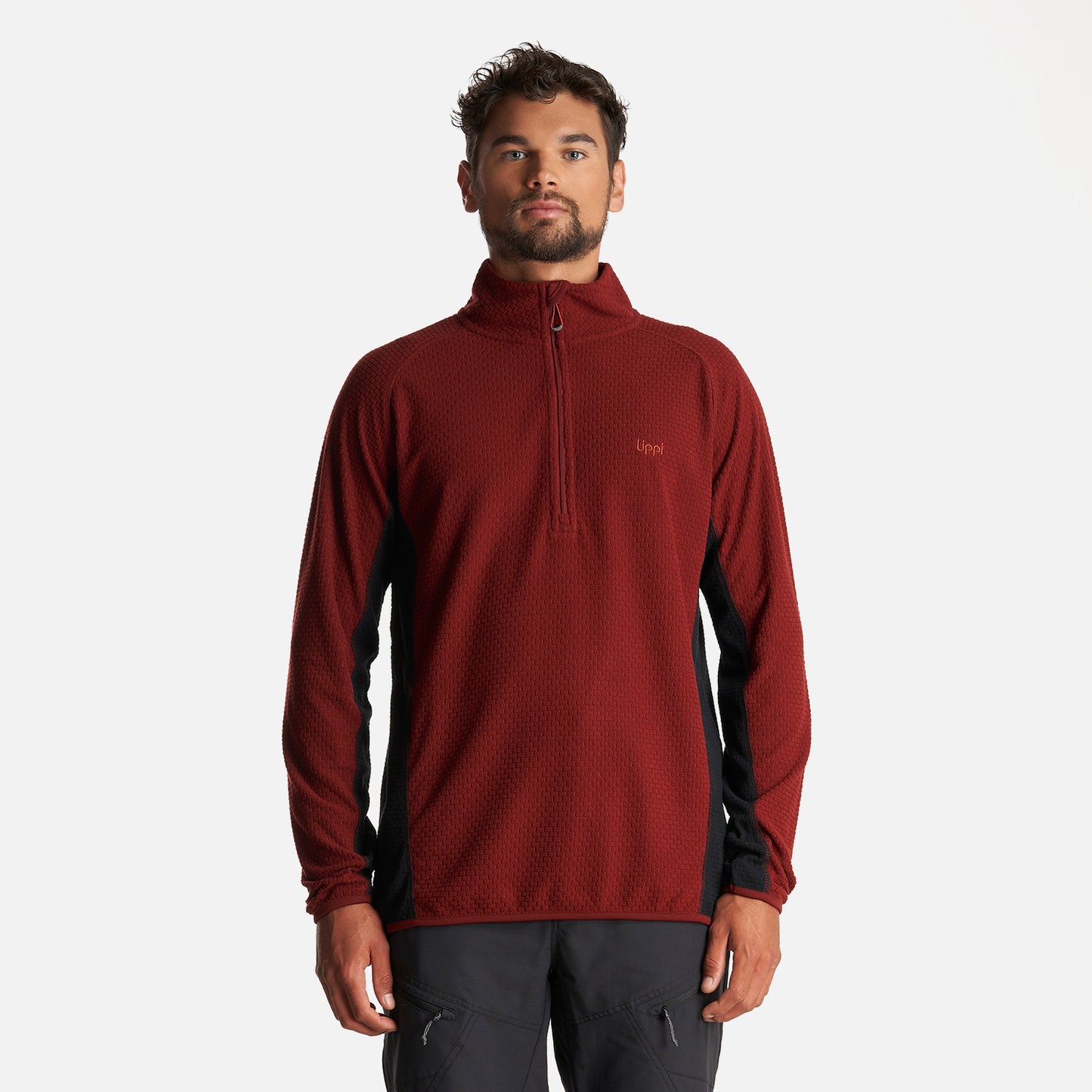 Poleron Hombre Jacaranda Nano-F 1/4 Zip Vino Lippi