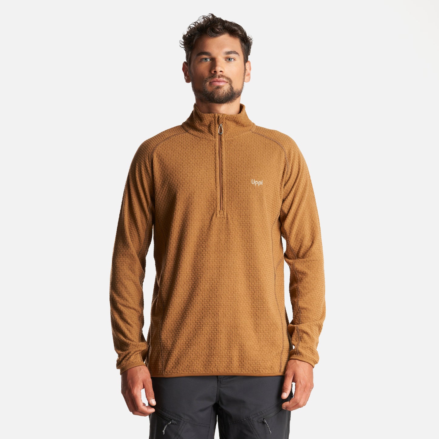 Poleron Hombre Jacaranda Nano-F 1/4 Zip Mostaza Lippi