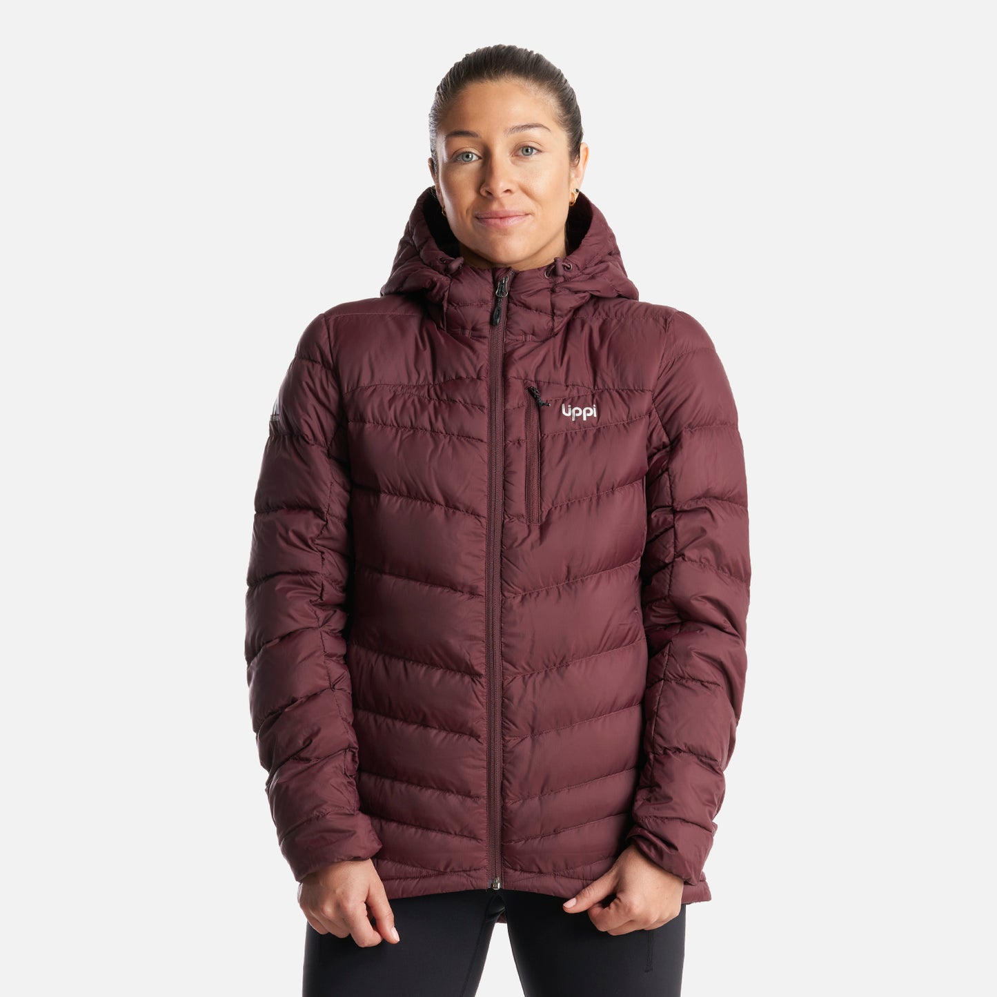 Chaqueta Mujer Bazpur Down Hoody Jacket Burdeo Lippi