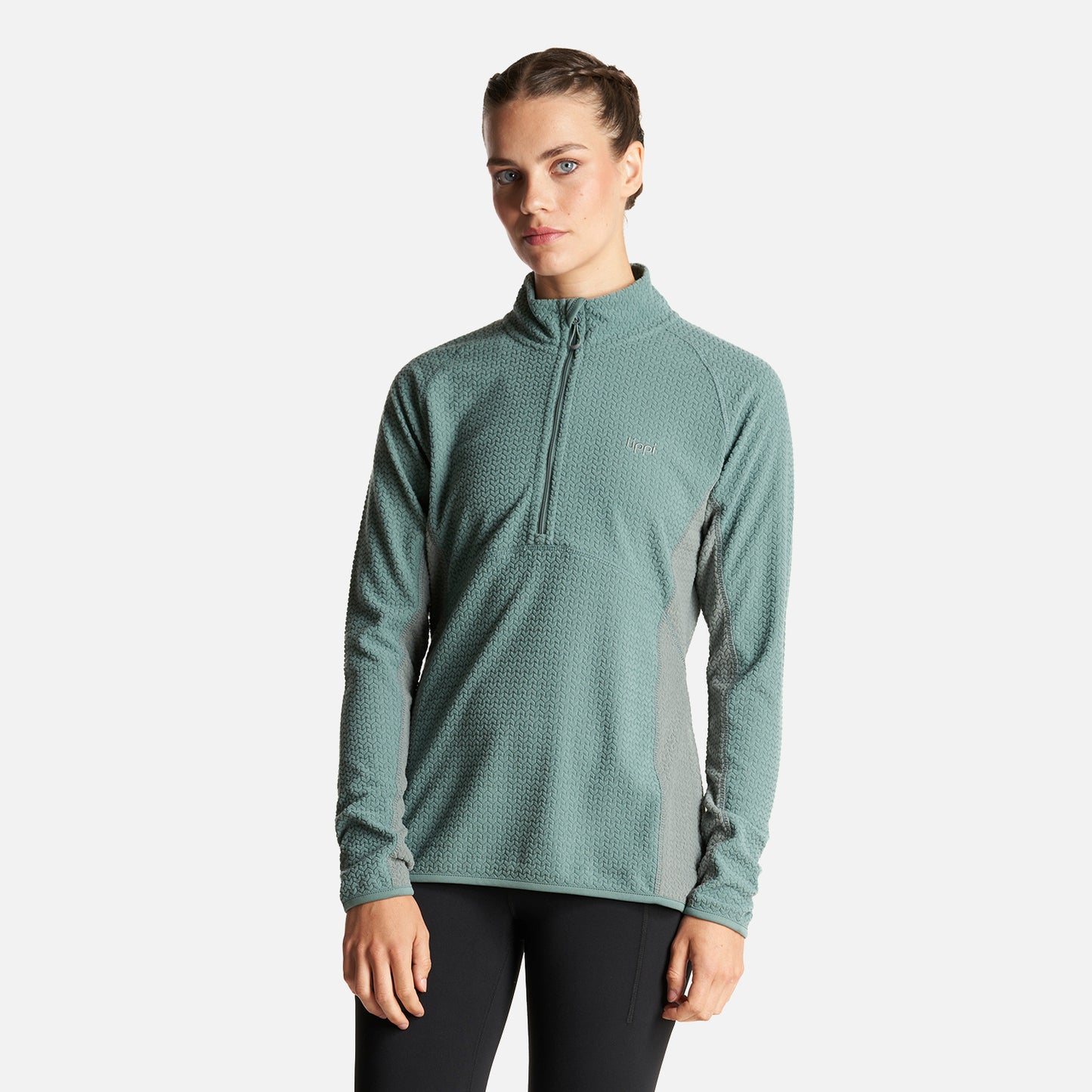 Poleron Mujer Jacaranda Nano-F 14 Zip Jade Oscuro Lippi