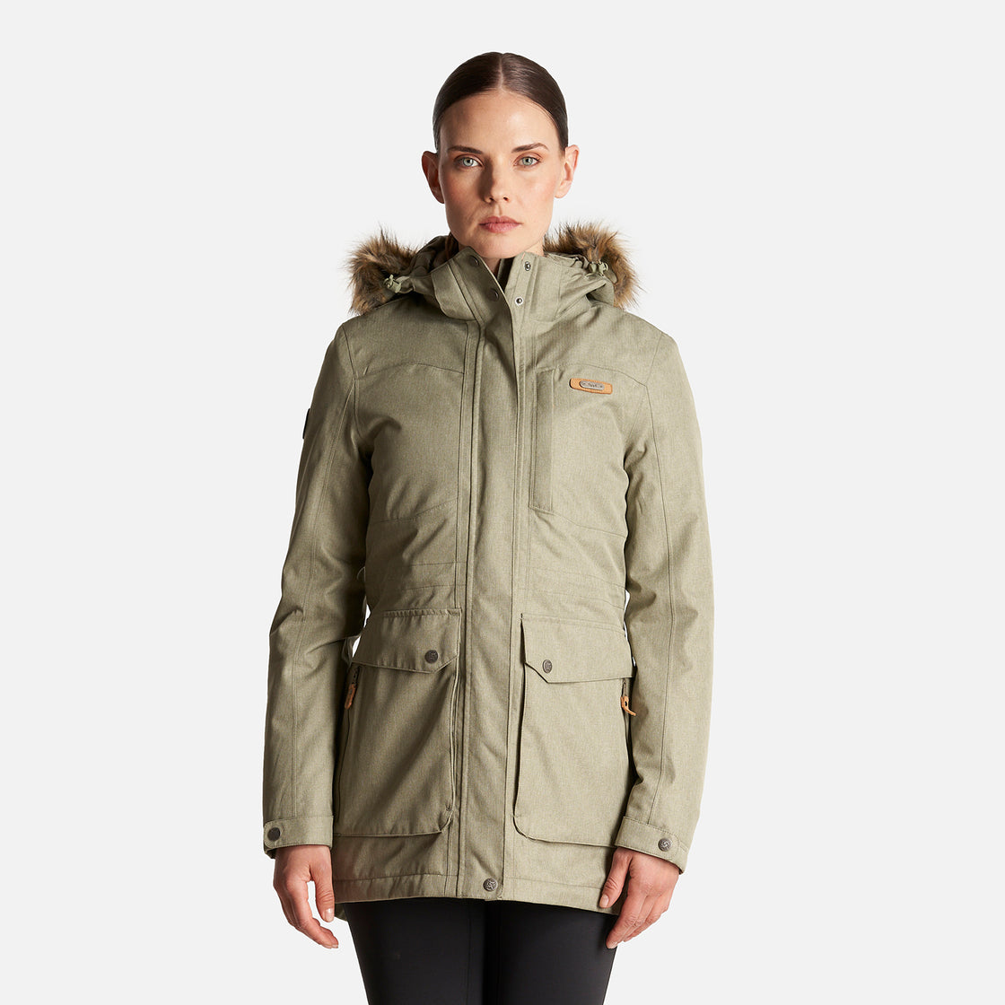 Chaqueta Mujer Roble B Dry Hoody Jacket Melange Verde Lippi LippiOutdoor