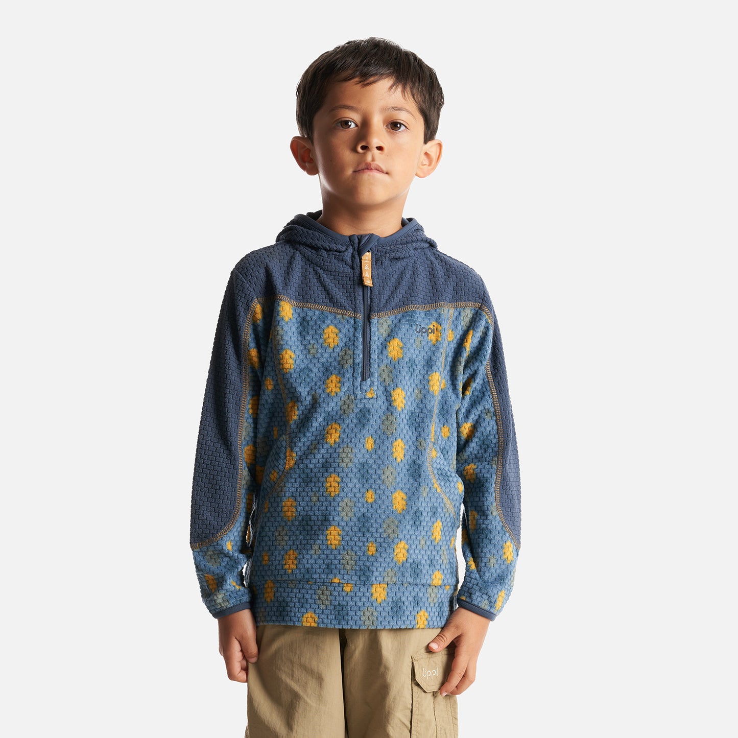 Poleron Niño Saltamontes Nano-F 14 Zip Hoody Print Azul Lippi