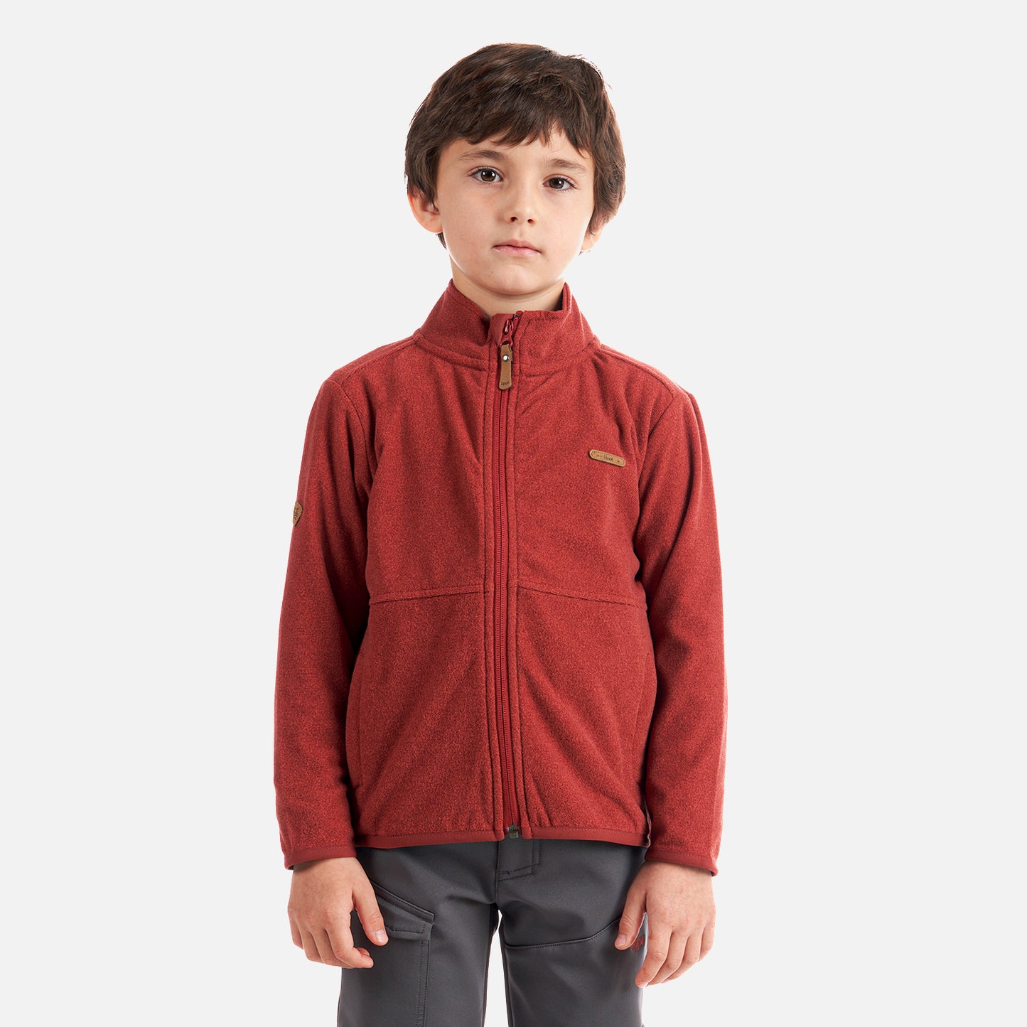 Poleron Niño Stripes Nano-F Full Zip Terracota Lippi