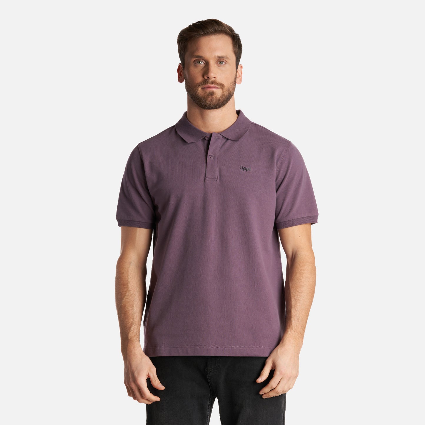 Polera Hombre First Class Elastic Polo Morado Lippi