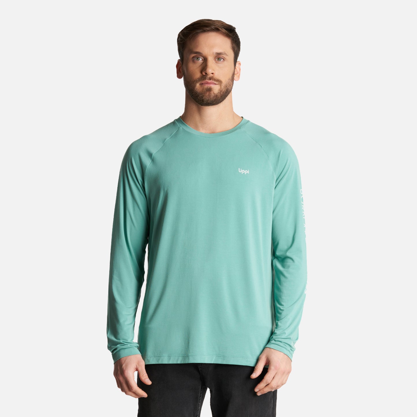 Polera Hombre Sun Action Long Sleeve Q-Dry Tshirt Turquesa Lippi