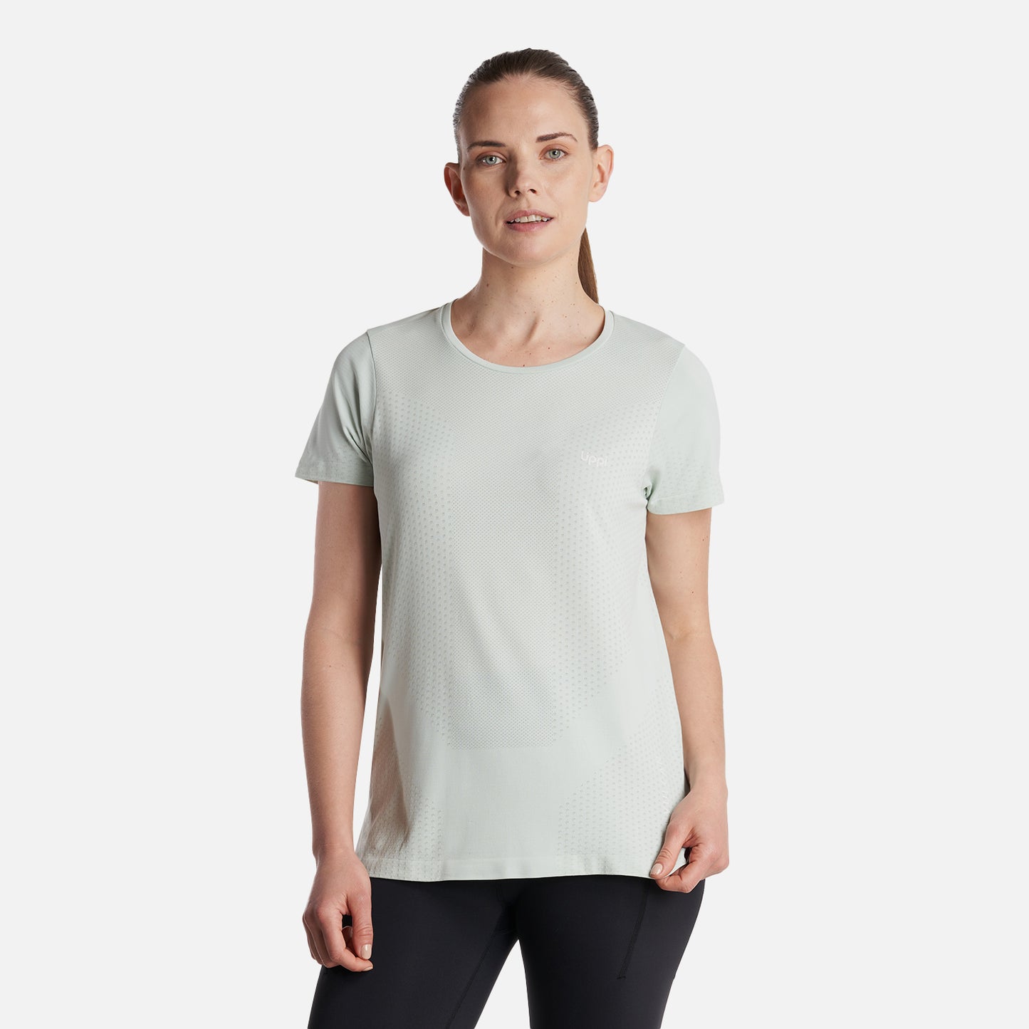 Polera Mujer  4 Run Seamless Trail Short Sleeve T-Shirt Celeste Lippi