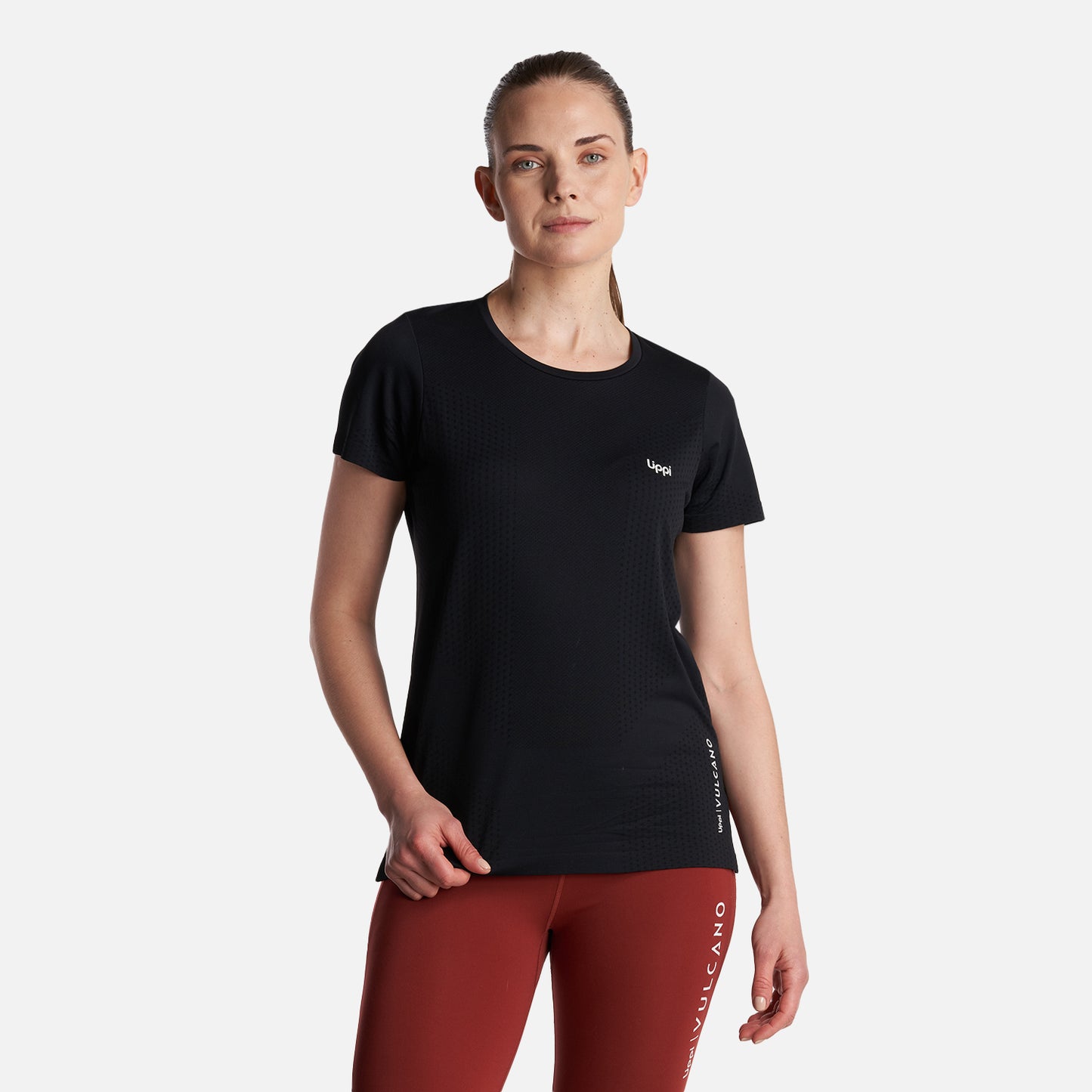 Polera Mujer  4 Run Seamless Trail Short Sleeve T-Shirt Negro Lippi