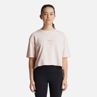 Polera Teen Girl Skyline Crop T-Shirt Rosa Claro Lippi