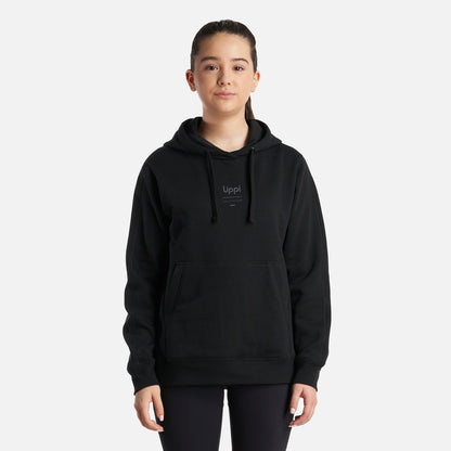 Poleron Teen Girl Ulmo Mid Point Hoody Sweatshirt Negro Lippi